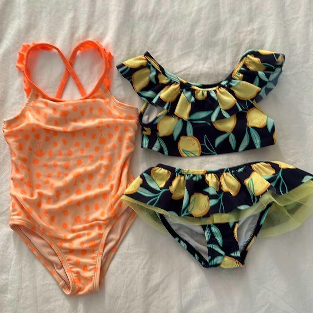 SOLD Set of 2 toddler girl swimsuits 2T
